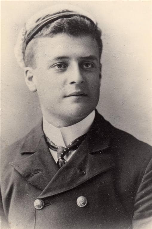 Herbert Spencer Westcott in his merchant navy uniform, circa 1905.